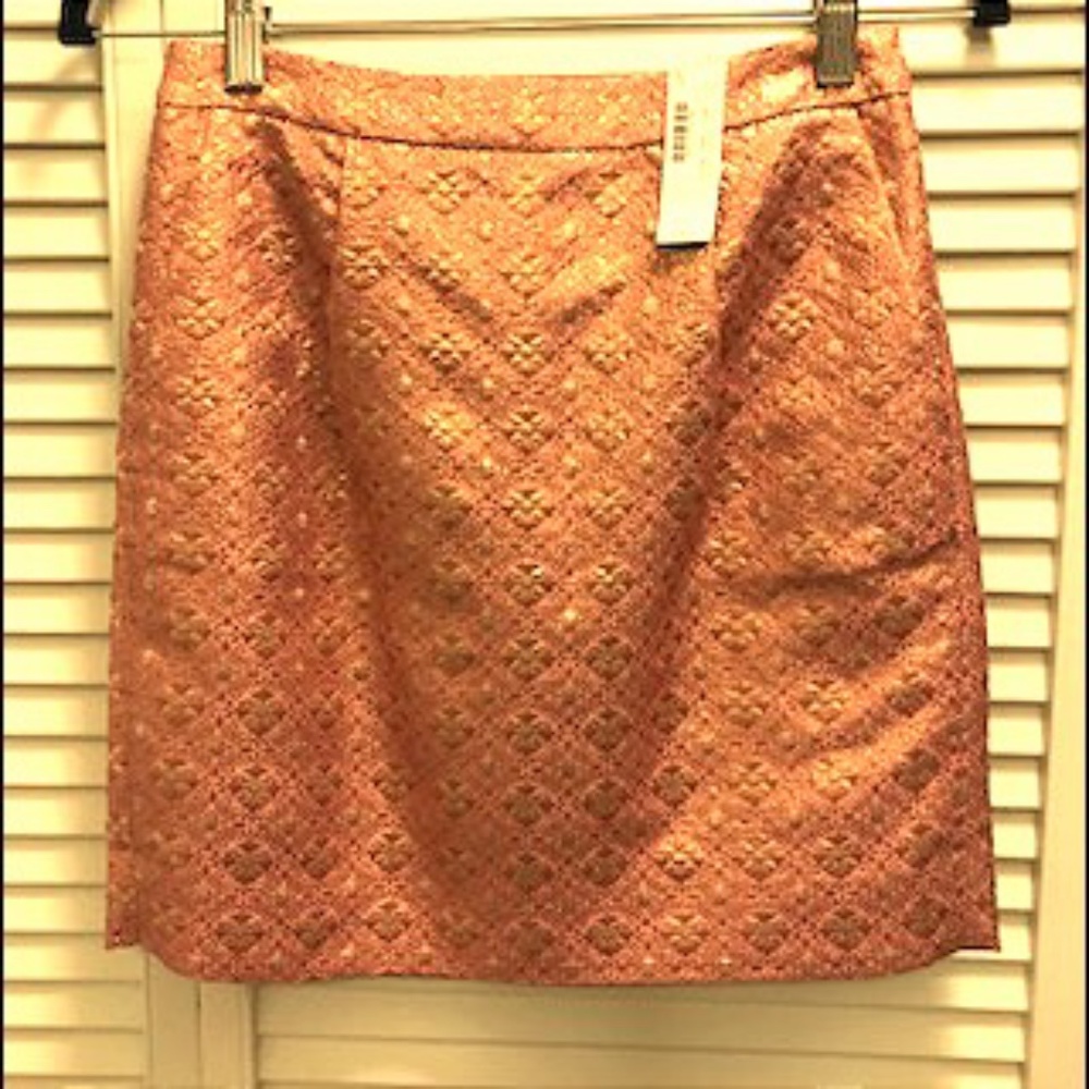 pink and  gold metallic dress skirt